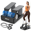 JOROTO Air Stepper Exercise Machine with LED Monitor and Resistance Bands - Black