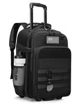 17-Inch Rolling Tactical Laptop Backpack with Wheels for Men, Black