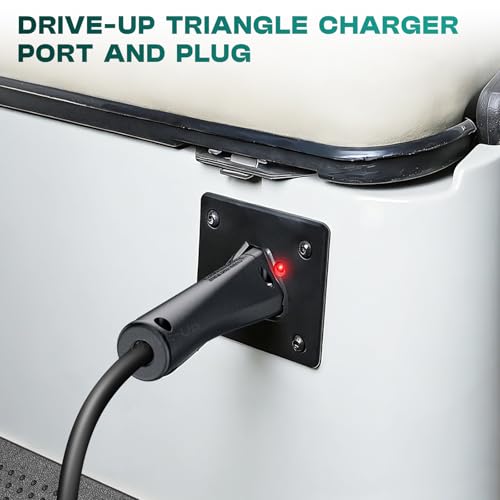 Golf Cart 48V Charger Plug Handle - EZGO RXV OEM Replacement, 3-Pin Triangle Connector - Charger Plug Variation