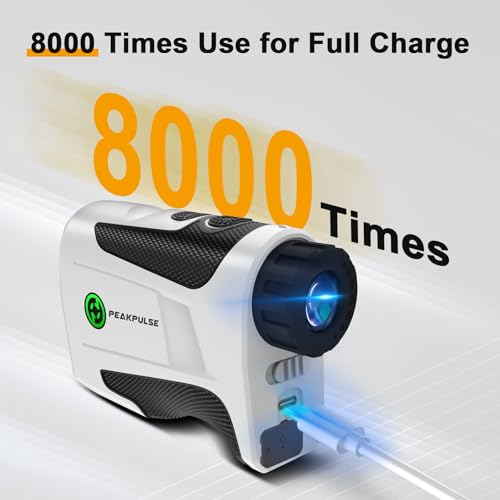 PEAKPULSE LG1500AG Golf Range Finder 1700 Yards 6X Slope Switch Magnetic Mount USB-C
