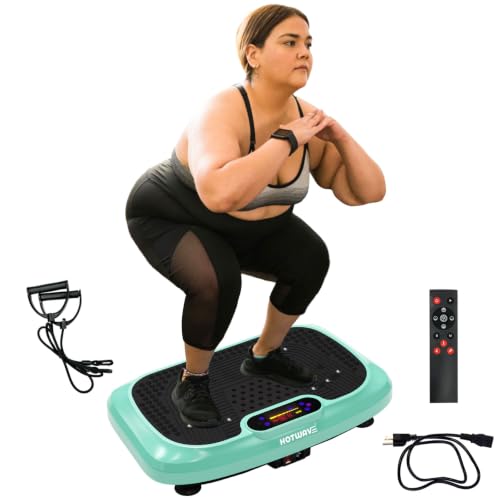 Hotwave Vibration Plate Exercise Machine - Blue Home Gym Body Toning