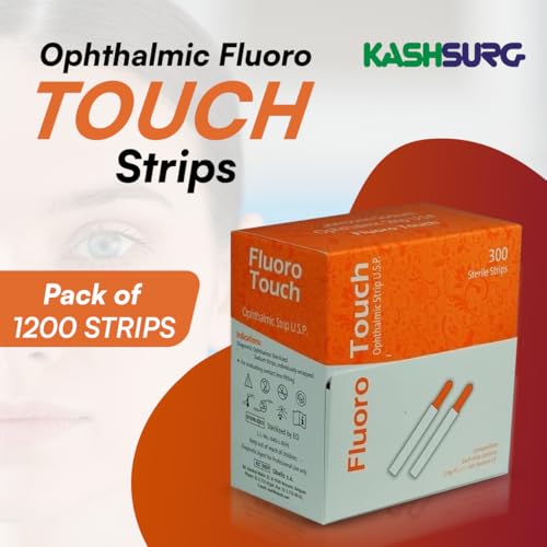 Ophthalmic Fluoro Touch Strips - 1200 Count with Peel-Open Packaging