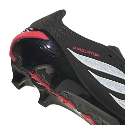 Adidas Unisex 24 Club Flexible Ground Soccer Cleats - Black/White/Lucid Red, 11 Women/10 Men