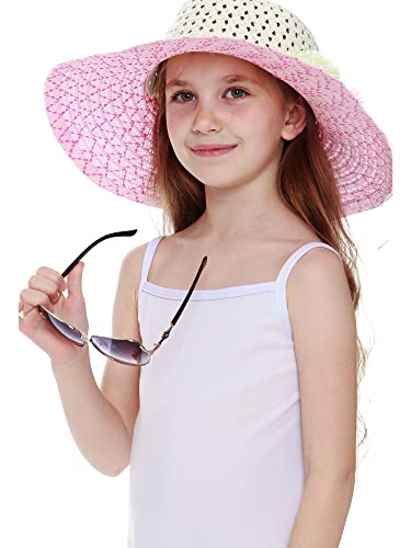 Girls Undershirts Set 5-6 Years Satinior Cotton Top 4-Pack Black White Rose Pink