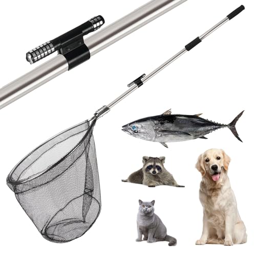 Dog Catch Net with Extendable Pole & LED Light for Wildlife Control