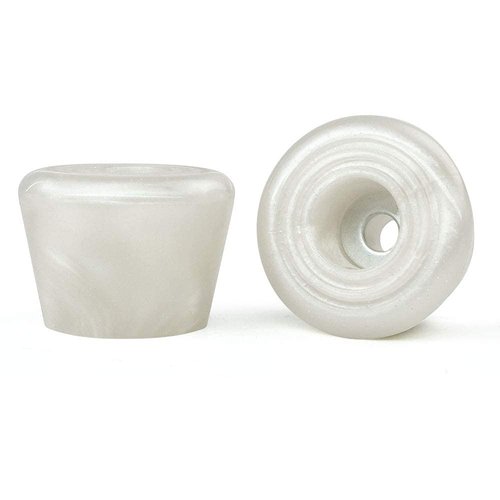 Capetos 82A PU Rubber Roller Skate Toe Stops, Quad Skate Brake Stoppers with Screws (2 Pack), Pearl White (Pearl White)