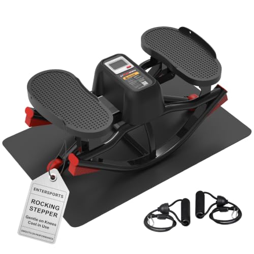 U-Track Low-Impact Exercise Stepper with Resistance Bands & Massage Pedals