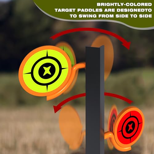 Aimax Outdoor Dueling Tree Target Kit for .22 Rimfire - 6 Targets, Steel Shooting Practice