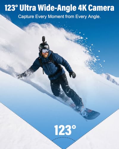 4K Mini Body Camera with Wide-Angle Lens, Wearable POV Vlogging Camera