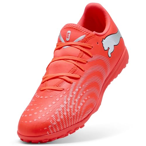 PUMA Future 9 Play Turf Soccer Shoes Glowing Red - White & Black, Size 13