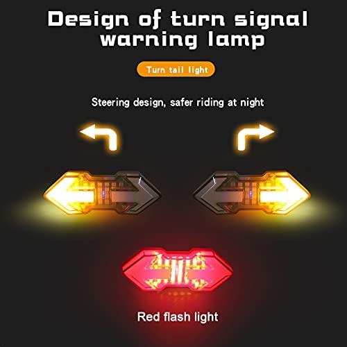 JINKEY Bike Turn Signals with Wireless Remote Control, Bright 120 Lumen LED Bicycle Tail Light Rear Bike Blinkers, USB Rechargeable, IPX5 Waterproof Safety Light for E-Bikes & Night Riding