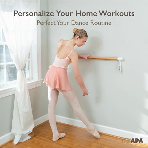 Ilyapa 4 Ft 4 Inch Wooden Wall-Mount Ballet Barre for Home & Dance Studio