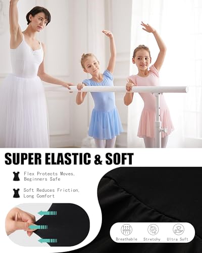 Girls Ballet Leotard for Toddlers with Criss-Cross Back - Black 4-5T