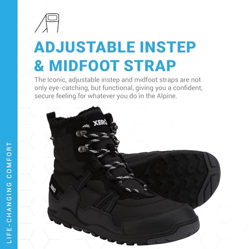 Men's Snow Boots - Barefoot Alpine Winter Shoes with Black 9 Variation