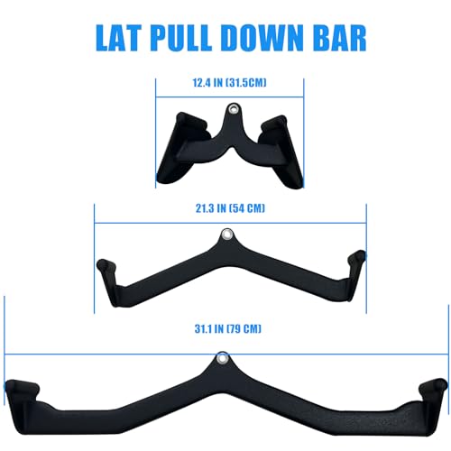 BLUSLM LAT Pulldown Bar Attachments Style 03 - V-Shaped Cable Machine Handle for Back & Triceps