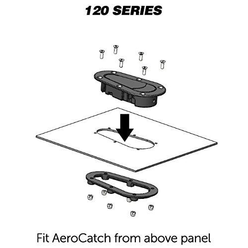 Automotive Flush Hood Locking Latch Kit - Black, High Strength & Corrosion Resistant
