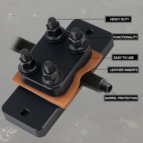 Black Heavy Duty Barrel Vise Clamp for Gun Maintenance & Surface Protection
