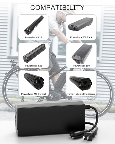 VHBW 42V 2A eBike Charger for Bosch BES2 Oval Plug | Compatible with PowerPack & PowerTube Batteries