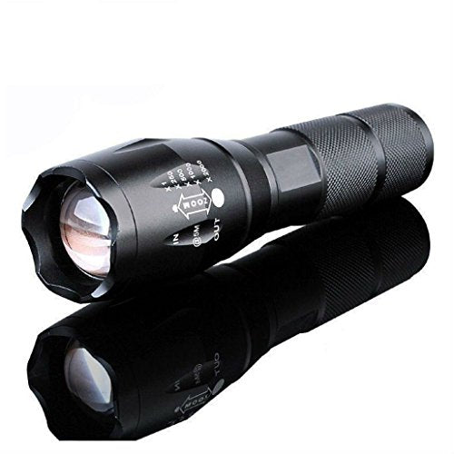 10000 Lumens Tactical LED Flashlight with Zoomable Focusing System