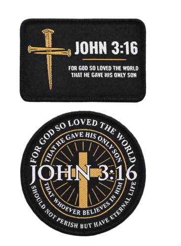 Christian Morale Patch Set John 3:16 Gospel Religious Embellishments - Great 1
