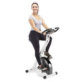 Foldable Upright Exercise Bike with Adjustable Resistance - White Variant