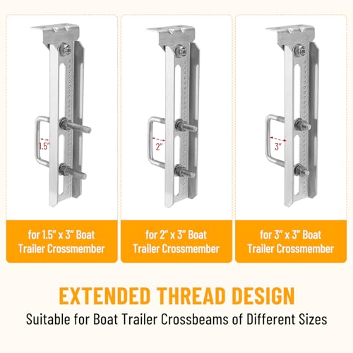 12-Inch Galvanized Boat Trailer Bunk Brackets for Crossmembers - Racewill