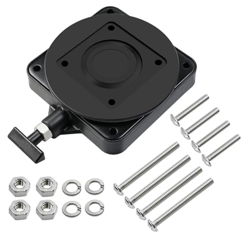 Low-Profile Swivel Base for Cannon Downrigger Fishing Equipment