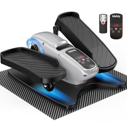 Wefely Silver Under Desk Elliptical Leg Exerciser for Seniors & Office