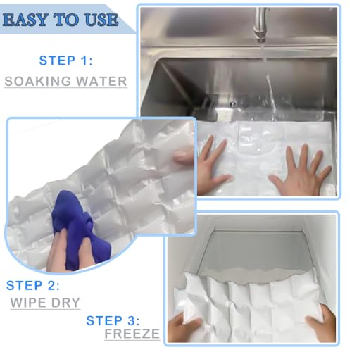 Reusable Ice Sheets for Coolers - 6PCS White Ice Pack Sheets for Camping & Lunch