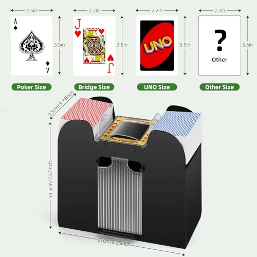Automatic Card Shuffler for 1-6 Decks Battery Operated Casino Poker UNO