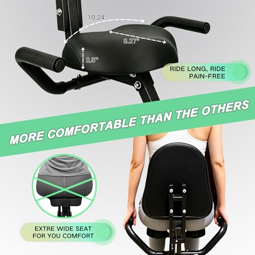 Grey Foldable Indoor Exercise Bike with 16 Resistance Levels & 350LB Capacity