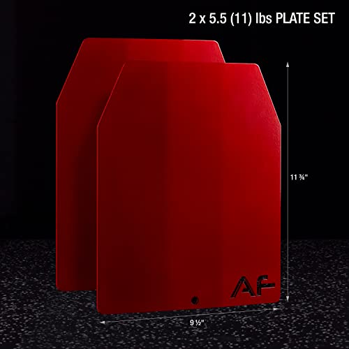 AmStaff Fitness 11LB Ergonomic Steel Weight Plate for Tactical Vests, Curved Design