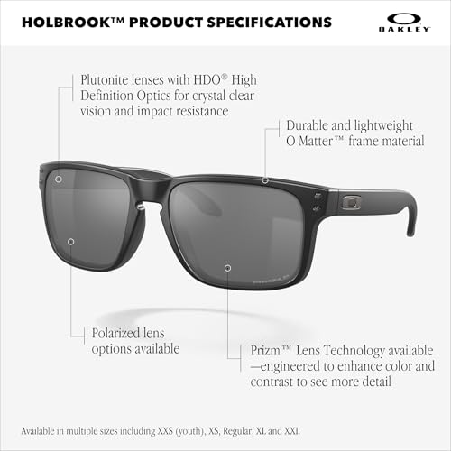 Men's Rectangular Sunglasses with Polarized Lenses - Matte Black, 61mm