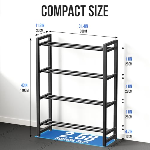 4-Tier Dumbbell Rack for Home Gym, Heavy Duty Weight Storage Stand