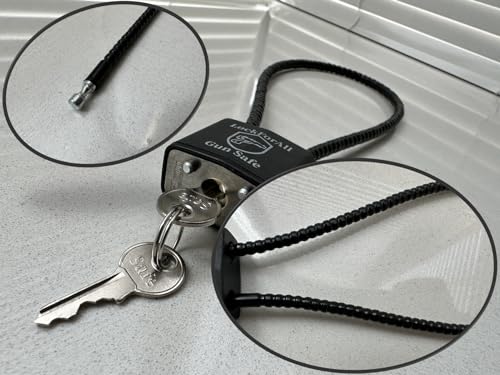 Lockforall 20 Pack Black 15" Keyed Alike Cable Gun Locks for Pistols Rifles & Shotguns