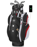 Vancropak Golf Cart Bag with 15-Way Divider Top - Black-Red-White
