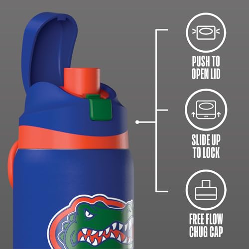 Insulated 32oz Water Bottle with Locking Chug Lid & Handle - Florida Gators Officially Licensed