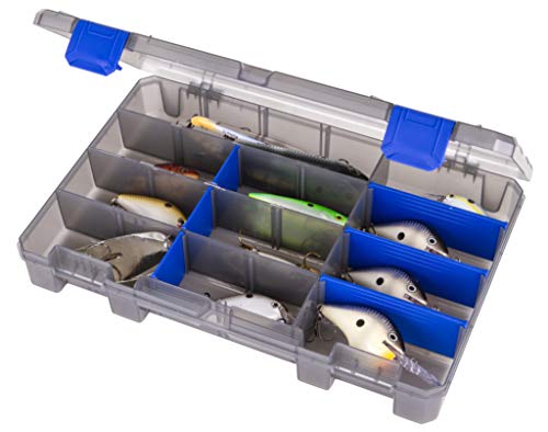 Zerust MAX Tuff Tainer Fishing Tackle Storage Box - 11 x 7.25 x 1.75 Inches, 20 Compartments, Removable Dividers, Rust Protection