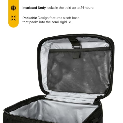 RTIC Soft Sided Cooler Bag - Insulated Portable Cooler for Camping, Beach, Lunch, Black