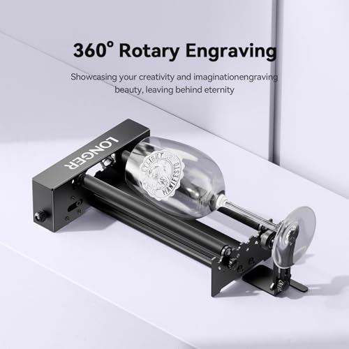 Longer Rotary Roller Series for Laser Engravers 268x184x60mm 360° Cylindrical Object Engraving