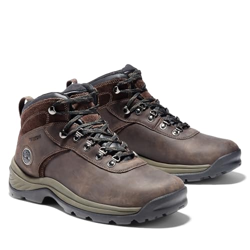 Men's Waterproof Hiking Boots - Timberland Flume Mid 11 Wide Dark Brown