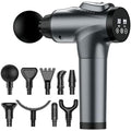Deep Tissue Massage Gun with 30 Speed Levels & 9 Heads - Gray