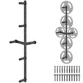 Kipika Wall Mount Weight Plate Rack with 4-Peg & 2-Weight Wing, 1200lb Capacity