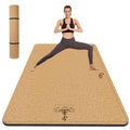 Extra Large 6'x4' Cork Yoga Mat - 1/2 Inch Thick Non-slip Exercise & Pilates Mat
