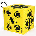 Kalkal Yellow Foam Archery Target, 6-Side Self-Healing Block with Carry Handle