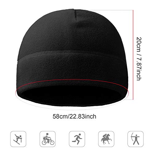 Winter Fleece Beanie Hat for Men - Classic Skull Cap, Tactical Style