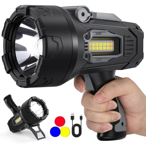 Rechargeable LED Spotlight 2 Million Lumens Handheld Camping & Outdoor Light