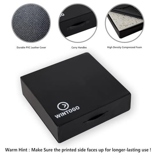 Deadlift Drop Pads - Noise-Reducing Floor Protection Crash Mats for Weightlifting, 20x20x6 Inches, Pair