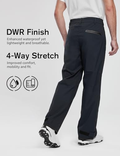 Fit Space Space Golf Rain Pants Waterproof 20K Lightweight Sporty Trousers Large Black