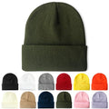 Unisex Knit Beanie Hat for Men Women - Warm Winter Cuffed Skull Cap - Green - 1 Pack